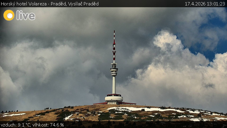 Horský hotel Volareza - Praděd - Vysílač Praděd - 17.4.2026 v 13:01