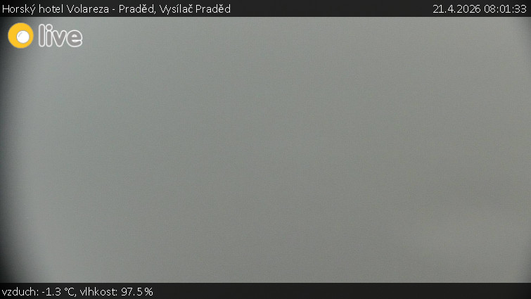 Horský hotel Volareza - Praděd - Vysílač Praděd - 21.4.2026 v 08:01