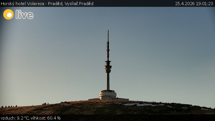 Horský hotel Volareza - Praděd - Vysílač Praděd - 25.4.2026 v 19:01
