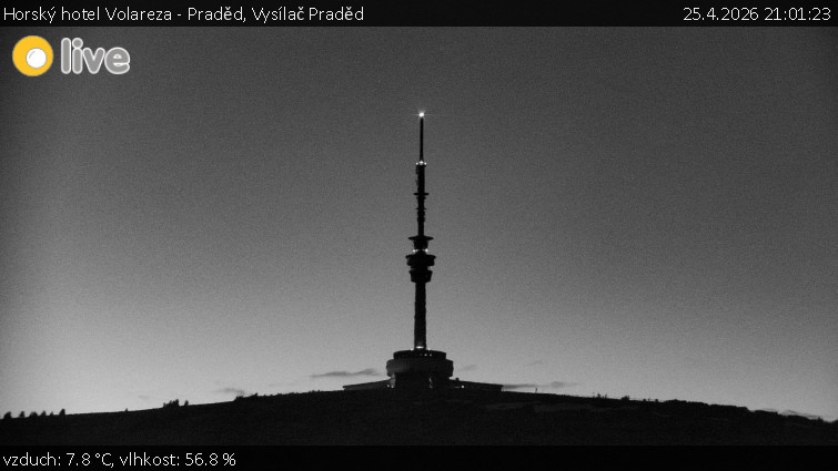 Horský hotel Volareza - Praděd - Vysílač Praděd - 25.4.2026 v 21:01