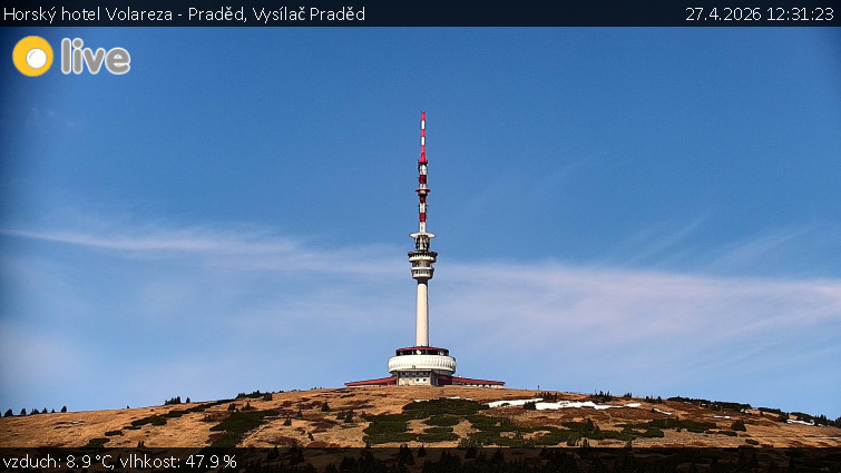 Horský hotel Volareza - Praděd - Vysílač Praděd - 27.4.2026 v 12:31