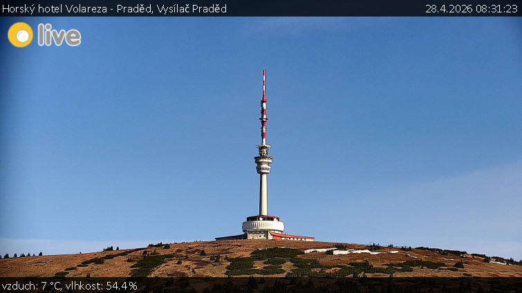 Horský hotel Volareza - Praděd - Vysílač Praděd - 28.4.2026 v 08:31