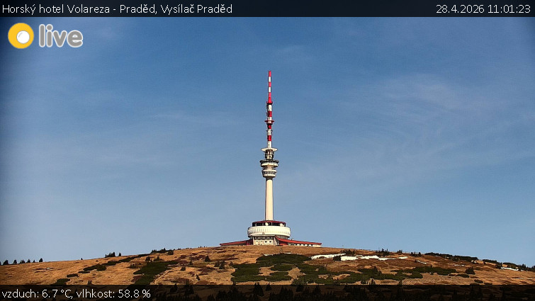 Horský hotel Volareza - Praděd - Vysílač Praděd - 28.4.2026 v 11:01