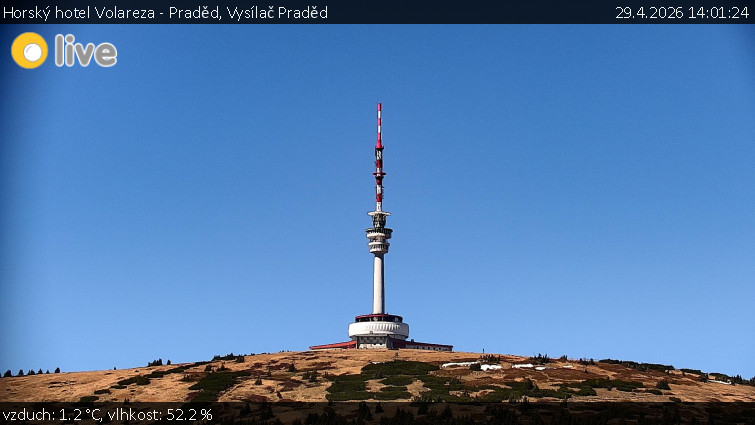 Horský hotel Volareza - Praděd - Vysílač Praděd - 29.4.2026 v 14:01