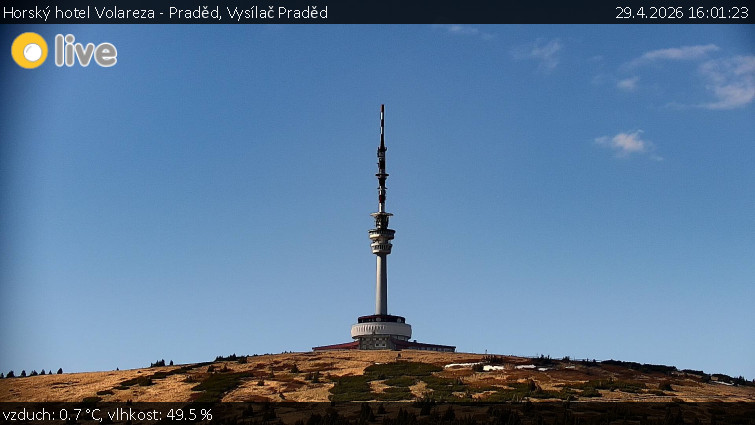 Horský hotel Volareza - Praděd - Vysílač Praděd - 29.4.2026 v 16:01