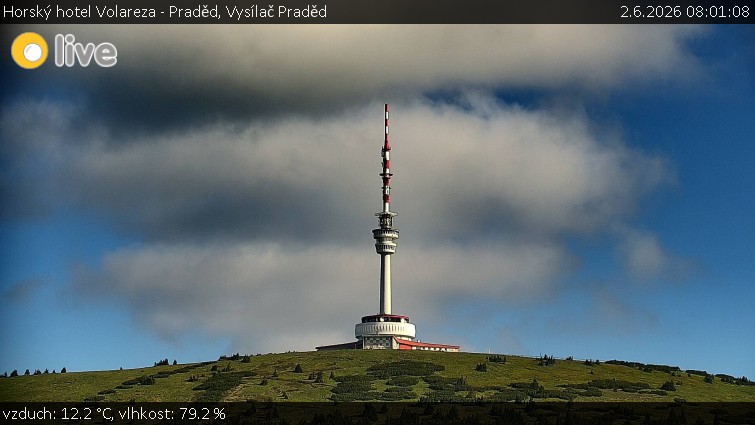 Horský hotel Volareza - Praděd - Vysílač Praděd - 2.6.2026 v 08:01