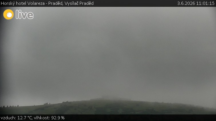Horský hotel Volareza - Praděd - Vysílač Praděd - 3.6.2026 v 11:01
