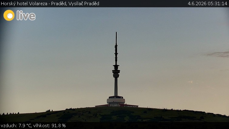 Horský hotel Volareza - Praděd - Vysílač Praděd - 4.6.2026 v 05:31