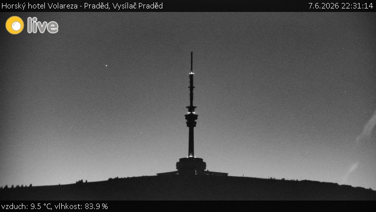 Horský hotel Volareza - Praděd - Vysílač Praděd - 7.6.2026 v 22:31