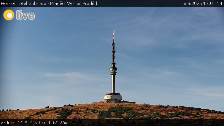 Horský hotel Volareza - Praděd - Vysílač Praděd - 8.9.2026 v 17:01
