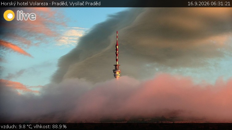 Horský hotel Volareza - Praděd - Vysílač Praděd - 16.9.2026 v 06:31
