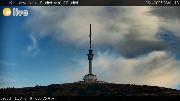Horský hotel Volareza - Praděd - Vysílač Praděd - 16.9.2026 v 08:01