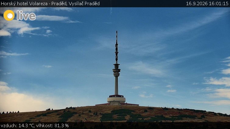 Horský hotel Volareza - Praděd - Vysílač Praděd - 16.9.2026 v 16:01