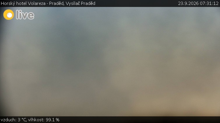 Horský hotel Volareza - Praděd - Vysílač Praděd - 23.9.2026 v 07:31