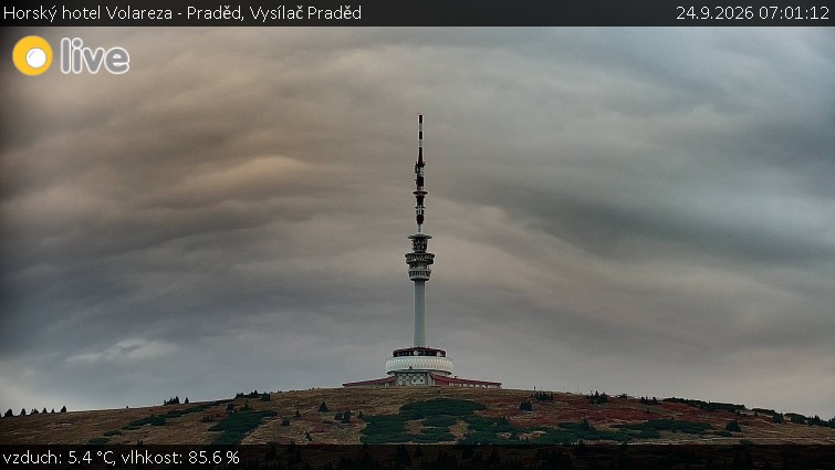 Horský hotel Volareza - Praděd - Vysílač Praděd - 24.9.2026 v 07:01