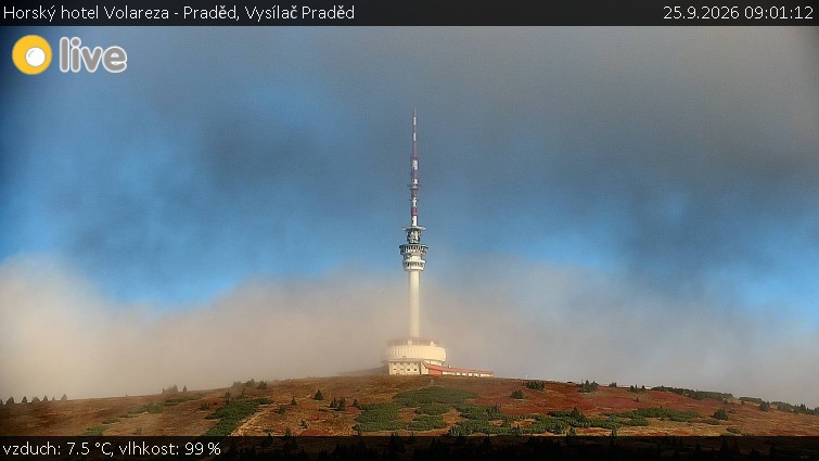 Horský hotel Volareza - Praděd - Vysílač Praděd - 25.9.2026 v 09:01