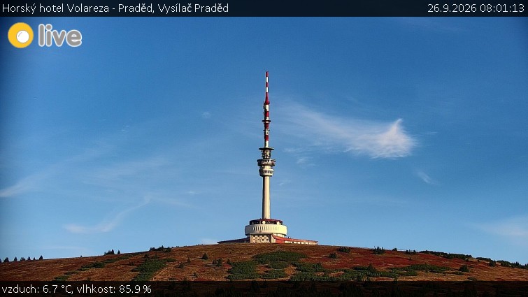 Horský hotel Volareza - Praděd - Vysílač Praděd - 26.9.2026 v 08:01
