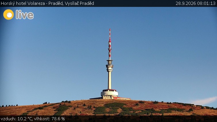Horský hotel Volareza - Praděd - Vysílač Praděd - 28.9.2026 v 08:01