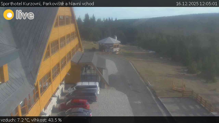 Sporthotel Kurzovní - Parkoviště a hlavní vchod - 16.12.2025 v 12:05