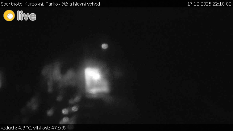 Sporthotel Kurzovní - Parkoviště a hlavní vchod - 17.12.2025 v 22:10