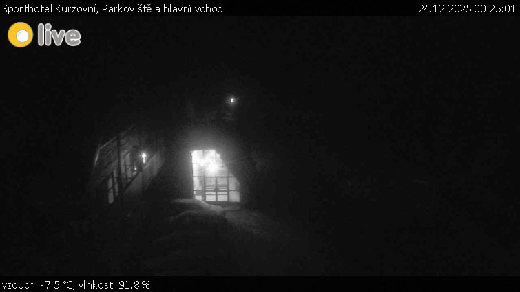 Sporthotel Kurzovní - Parkoviště a hlavní vchod - 24.12.2025 v 00:25
