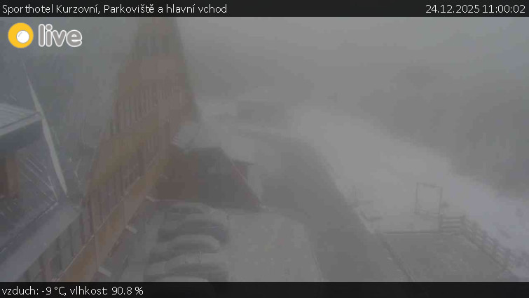 Sporthotel Kurzovní - Parkoviště a hlavní vchod - 24.12.2025 v 11:00