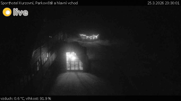 Sporthotel Kurzovní - Parkoviště a hlavní vchod - 25.3.2026 v 23:30