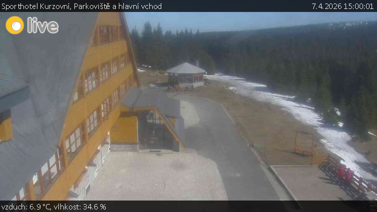 Sporthotel Kurzovní - Parkoviště a hlavní vchod - 7.4.2026 v 15:00