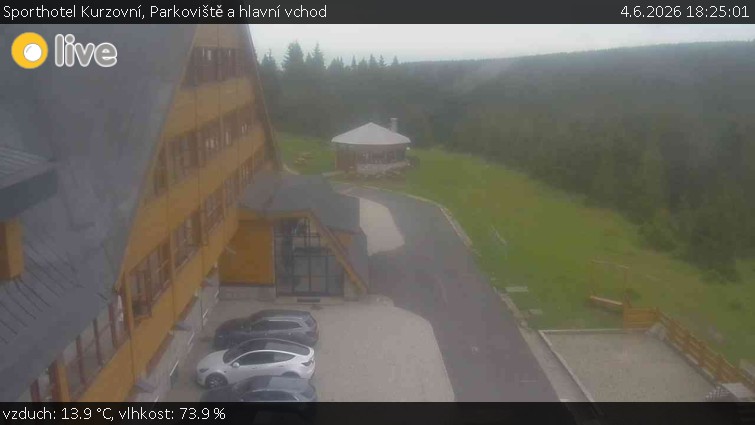 Sporthotel Kurzovní - Parkoviště a hlavní vchod - 4.6.2026 v 18:25