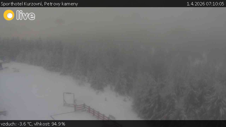 Sporthotel Kurzovní - Petrovy kameny - 1.4.2026 v 07:10