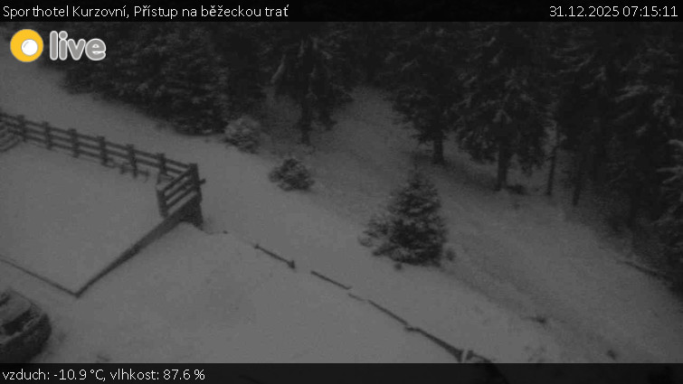 Sporthotel Kurzovní - Přístup na běžeckou trať - 31.12.2025 v 07:15