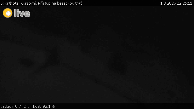 Sporthotel Kurzovní - Přístup na běžeckou trať - 1.3.2026 v 22:25