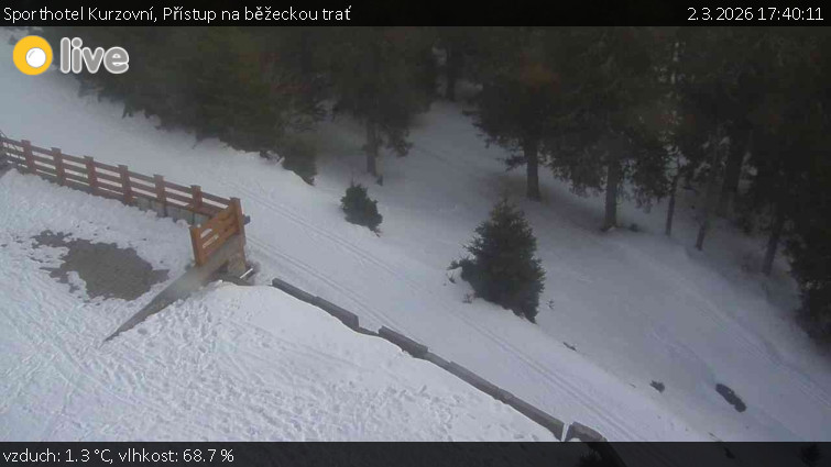 Sporthotel Kurzovní - Přístup na běžeckou trať - 2.3.2026 v 17:40