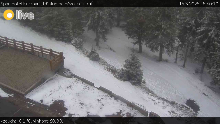 Sporthotel Kurzovní - Přístup na běžeckou trať - 16.3.2026 v 16:40