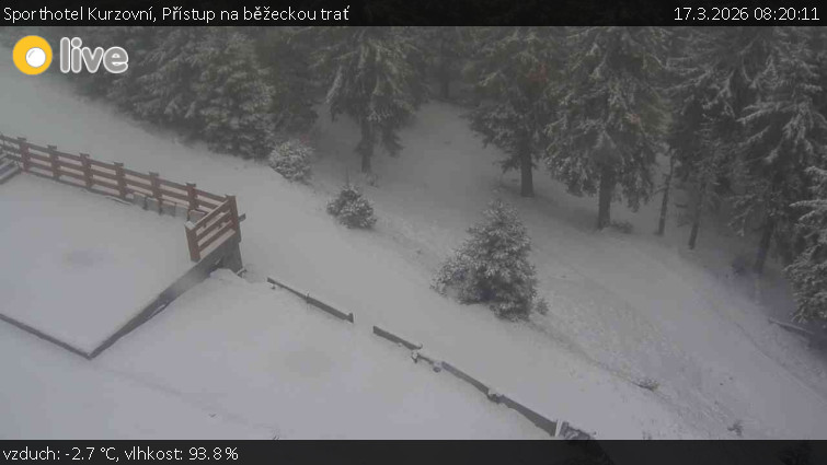 Sporthotel Kurzovní - Přístup na běžeckou trať - 17.3.2026 v 08:20