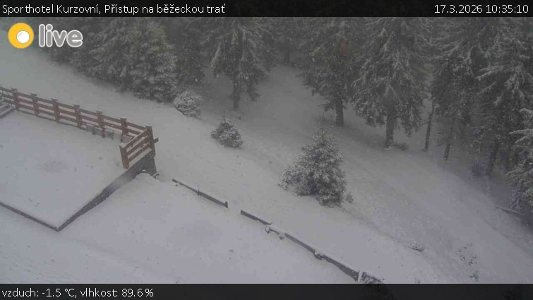 Sporthotel Kurzovní - Přístup na běžeckou trať - 17.3.2026 v 10:35