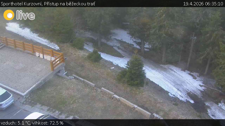 Sporthotel Kurzovní - Přístup na běžeckou trať - 19.4.2026 v 06:35