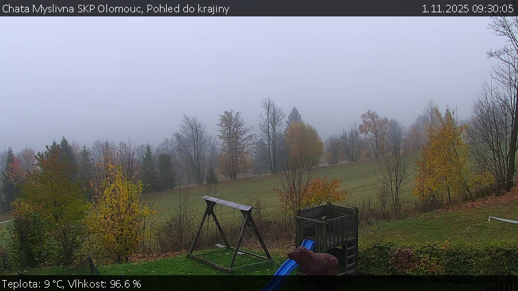 Chata Myslivna SKP Olomouc - Pohled do krajiny - 1.11.2025 v 09:30