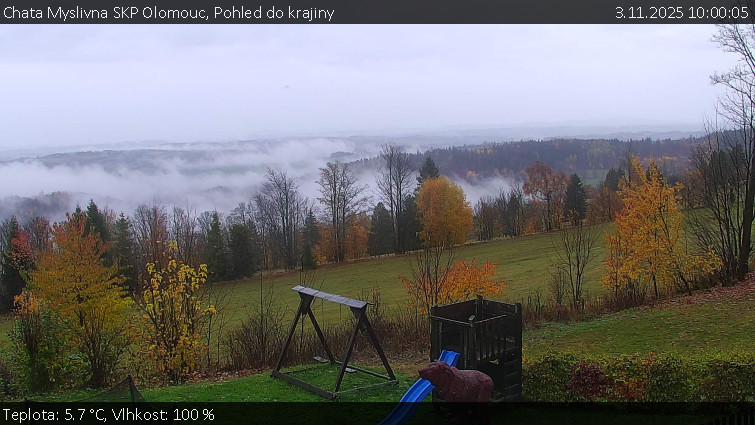 Chata Myslivna SKP Olomouc - Pohled do krajiny - 3.11.2025 v 10:00