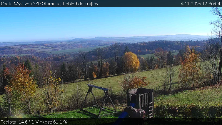 Chata Myslivna SKP Olomouc - Pohled do krajiny - 4.11.2025 v 12:30