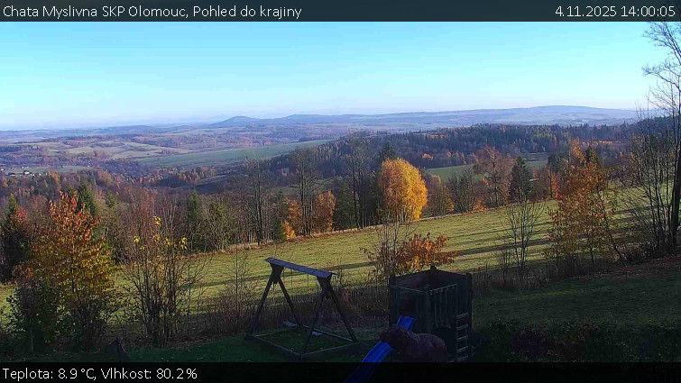Chata Myslivna SKP Olomouc - Pohled do krajiny - 4.11.2025 v 14:00