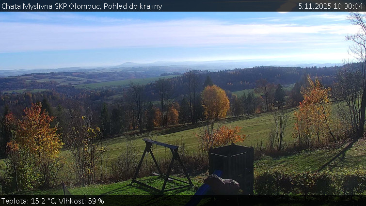Chata Myslivna SKP Olomouc - Pohled do krajiny - 5.11.2025 v 10:30
