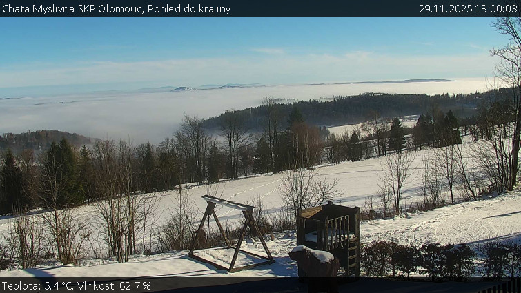 Chata Myslivna SKP Olomouc - Pohled do krajiny - 29.11.2025 v 13:00