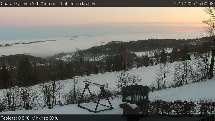 Chata Myslivna SKP Olomouc - Pohled do krajiny - 29.11.2025 v 16:00