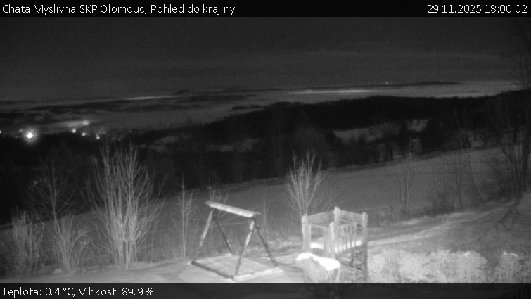 Chata Myslivna SKP Olomouc - Pohled do krajiny - 29.11.2025 v 18:00
