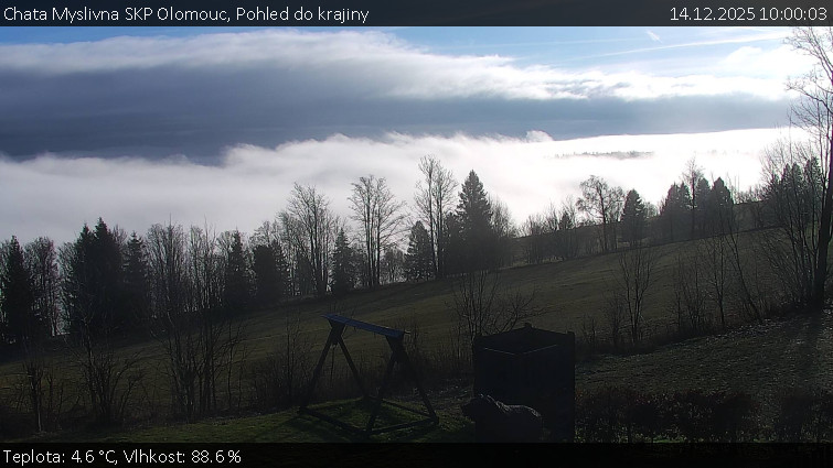 Chata Myslivna SKP Olomouc - Pohled do krajiny - 14.12.2025 v 10:00
