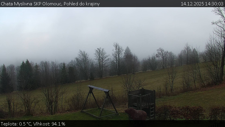 Chata Myslivna SKP Olomouc - Pohled do krajiny - 14.12.2025 v 14:30