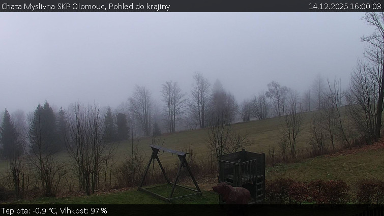 Chata Myslivna SKP Olomouc - Pohled do krajiny - 14.12.2025 v 16:00