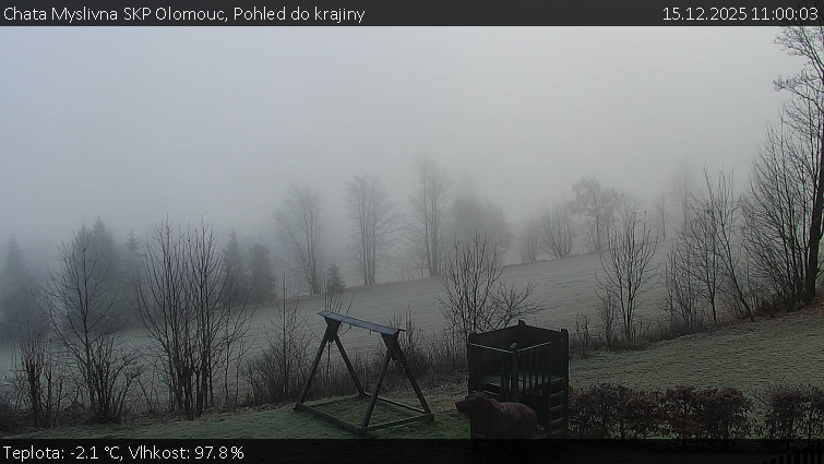 Chata Myslivna SKP Olomouc - Pohled do krajiny - 15.12.2025 v 11:00