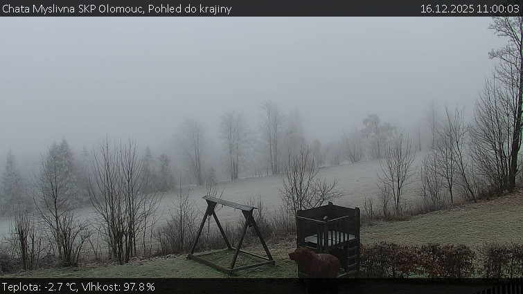Chata Myslivna SKP Olomouc - Pohled do krajiny - 16.12.2025 v 11:00